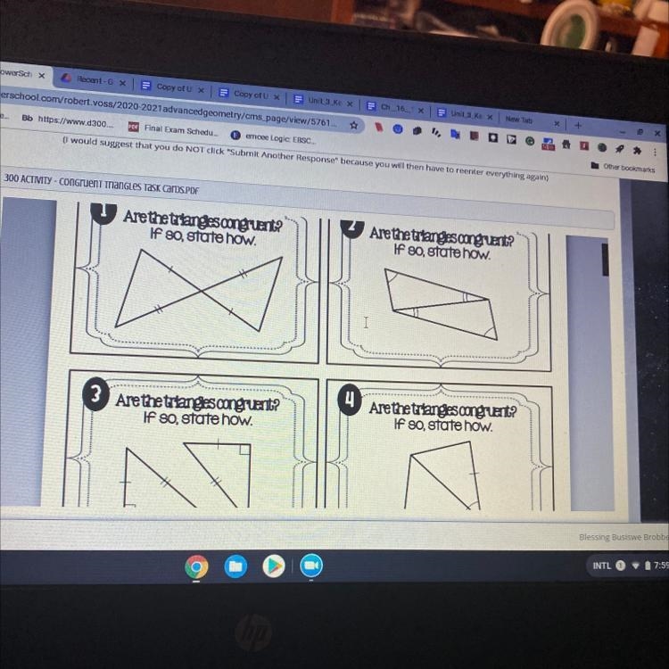 Are the trianges congruent? If so, state how Help ASAP-example-1