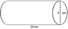 Vaughn is calculating the volume of the cylinder below using the following work. A-example-1