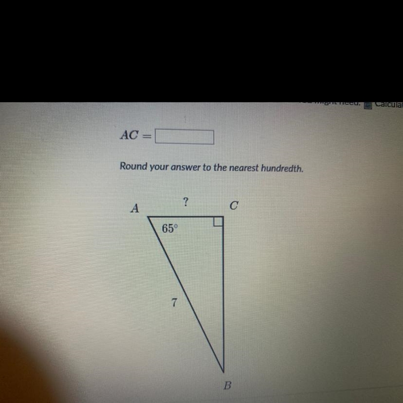 AC = Round your answer to the nearest hundredth. 65-example-1