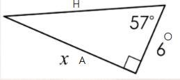 Solve the right angle trig problem.-example-1