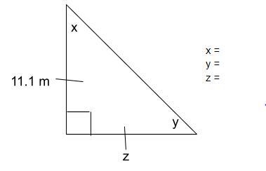 Find the length of each missing side and each missing angle in the isosceles triangle-example-1