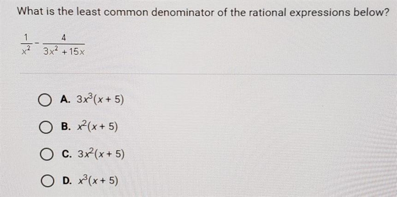 What is the least common denominator of the rational expressions below?​-example-1