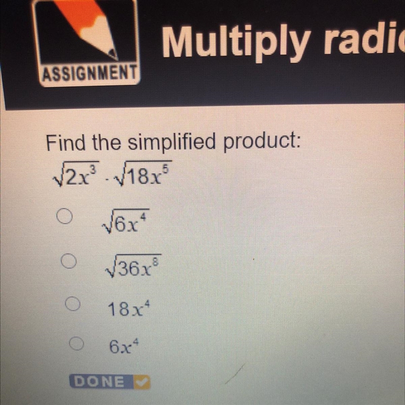 Find the simplified product :-example-1