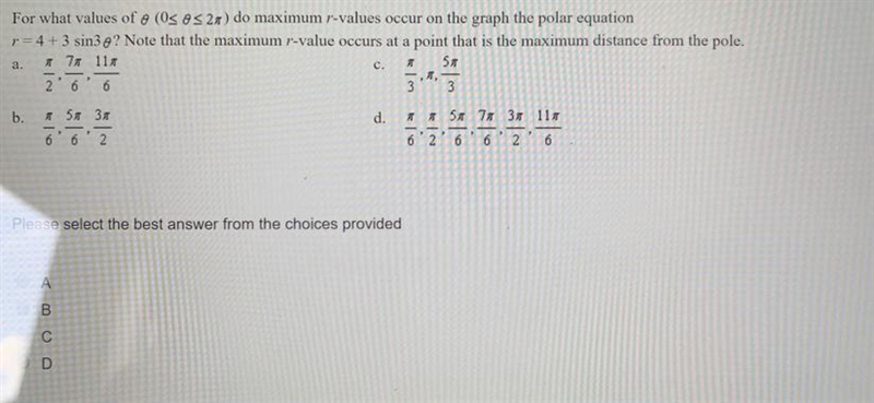 For what values of theta (0 less than or equal to theta less than or equal to 2pi-example-1