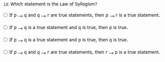 Which statement is the Law of Syllogism? I will make you a brainllest-example-1