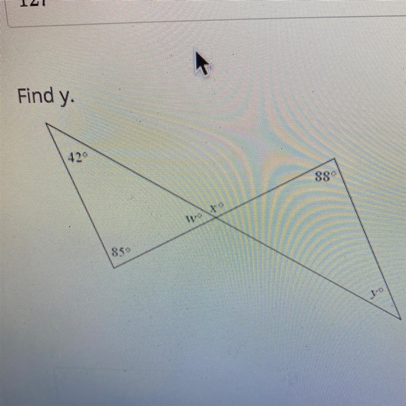 10. Find y. x is 127° w is 53°-example-1