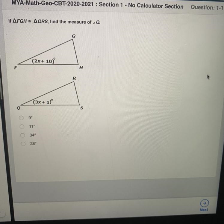 A) 9 B) 11 C) 34 D) 28-example-1