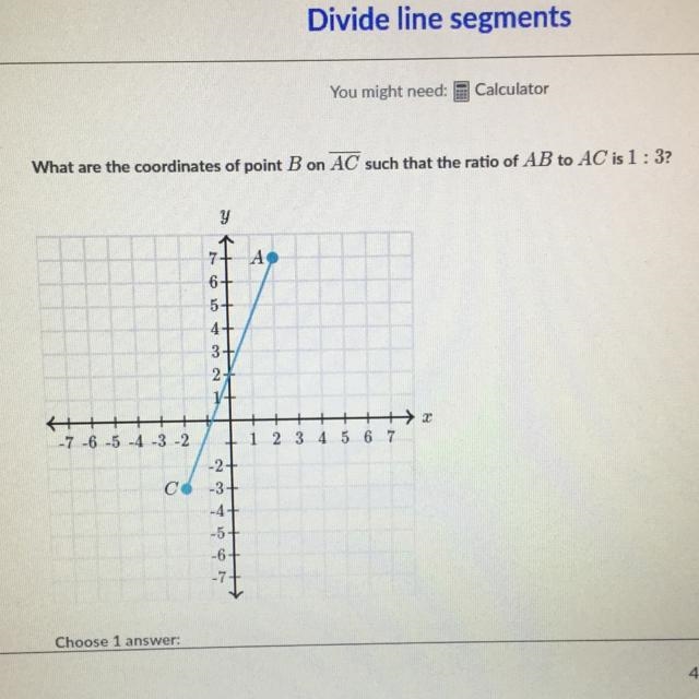 Chose 1 Answer: A (1/3,2 5/6) B (2/3,3 2/3) C (-1/3,1 1/6) D (-2/3,1/3)-example-1