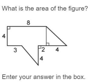 What is the are of the figure Enter your answer in the box help, please-example-1