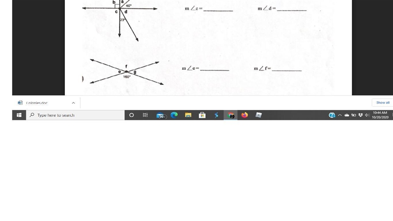 Find the missing angles.-example-1