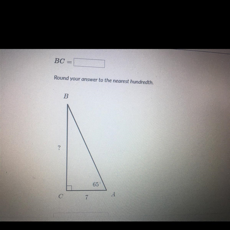 What is the length of side bc-example-1