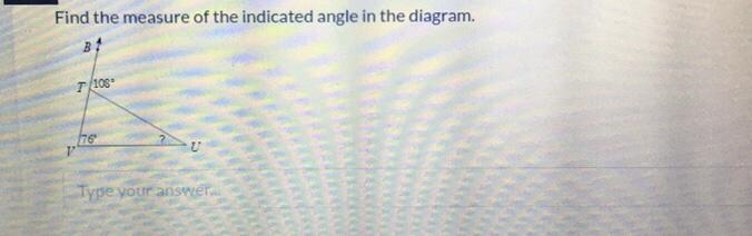 Help Please !Find The Measure Of The indicated Angle In The Diagram.-example-1