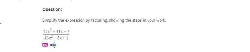 Simplify the expression by factoring, showing the steps in your work.-example-1