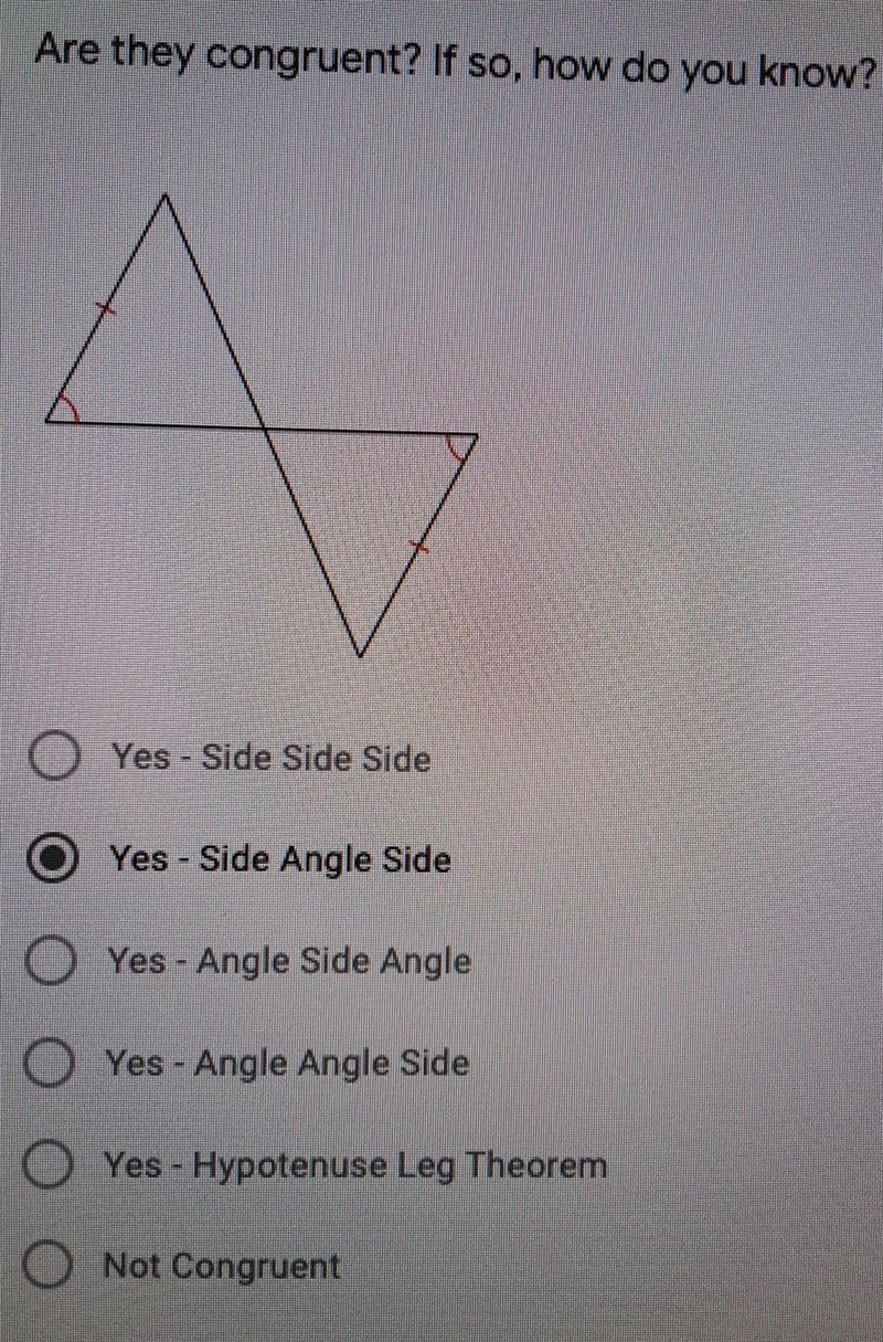 Are they congruent? If so, how do you know. ​-example-1