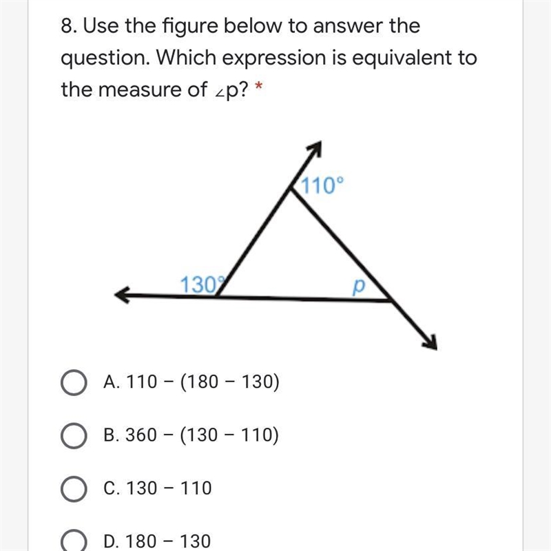 Use the figure below to answer the question. Which expression is equivalent to the-example-1