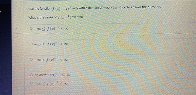 Use the function f (x) = 2x^2 – 5. (Look at picture)-example-1