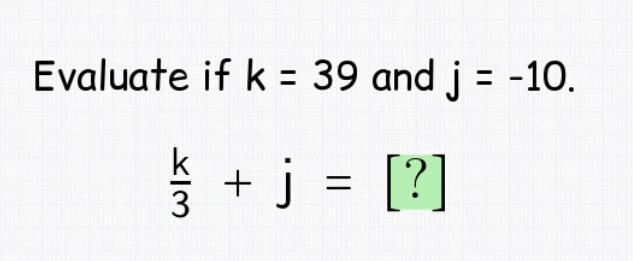 Evaluate if k = 39 and j = -10-example-1