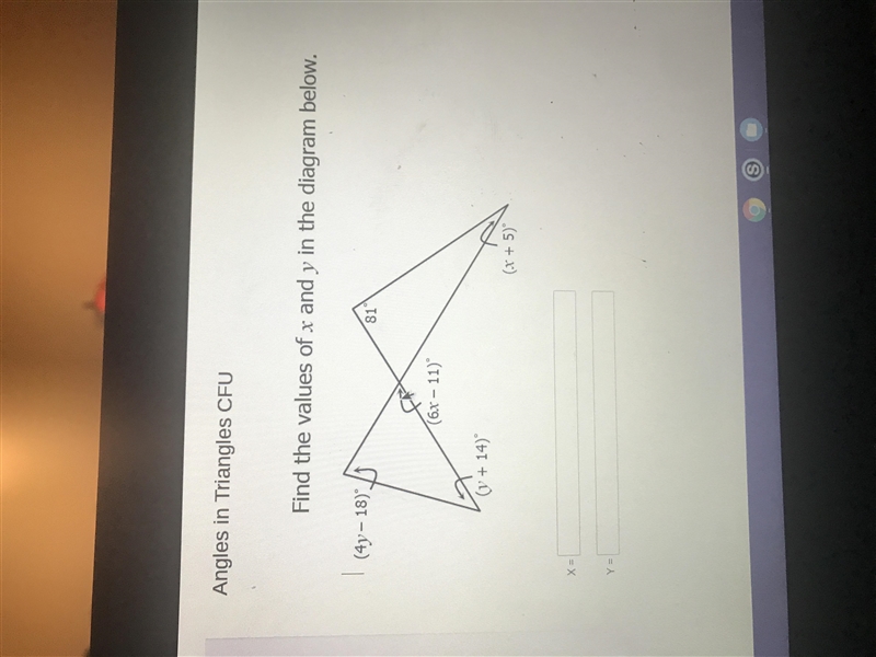 What are the values of x and y-example-1