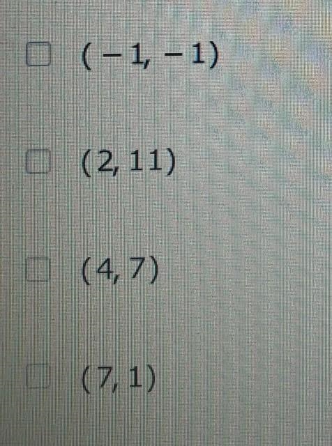 HELP! The Question is "Select All Ordered pairs that satisfy the function y=4x-example-1