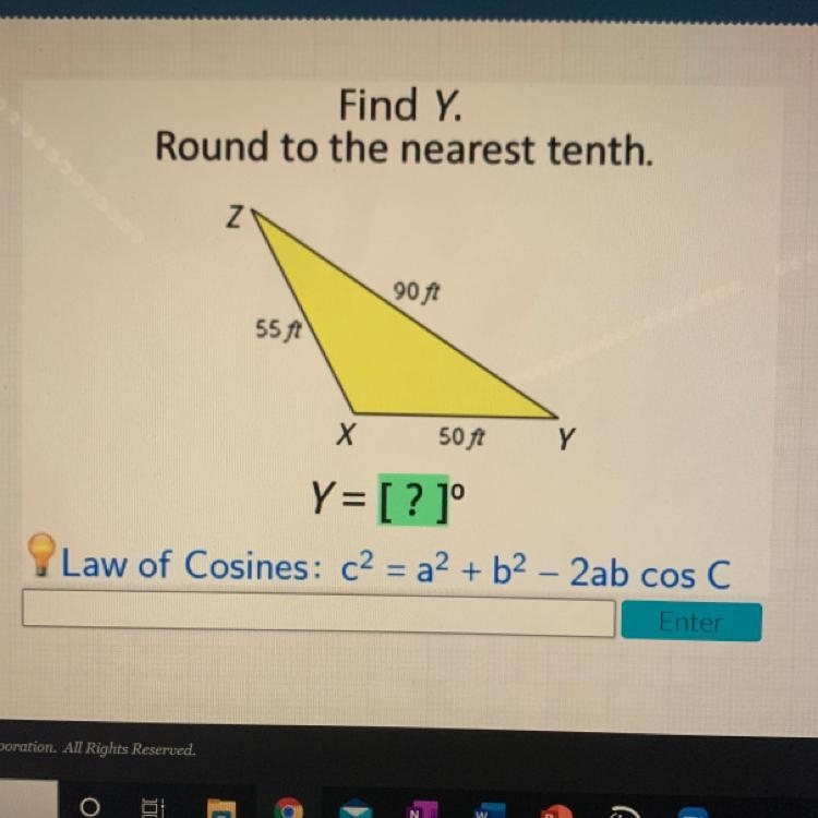 Find Y. Round to the nearest tenth-example-1