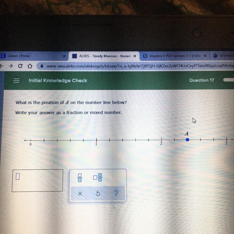 I need help ASAP ... what’s is the position of A on the number line-example-1