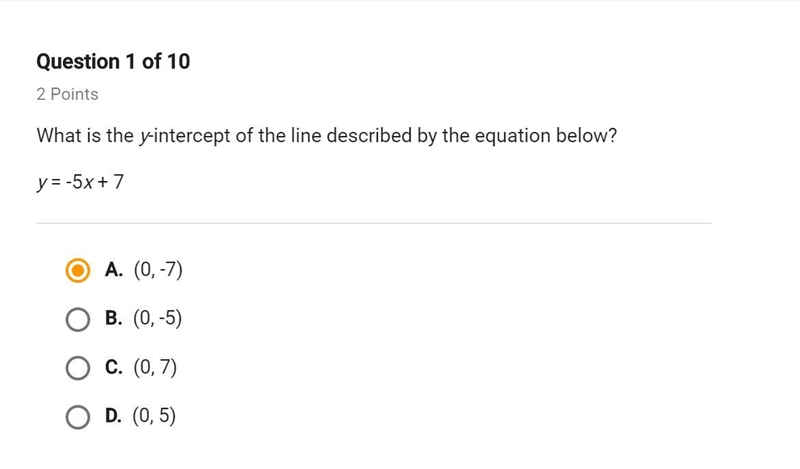 Wht is the y-intercept of the line describes by the equation below?-example-1