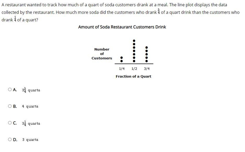 A restaurant wanted to track how much of a quart of soda customers drank at a meal-example-1