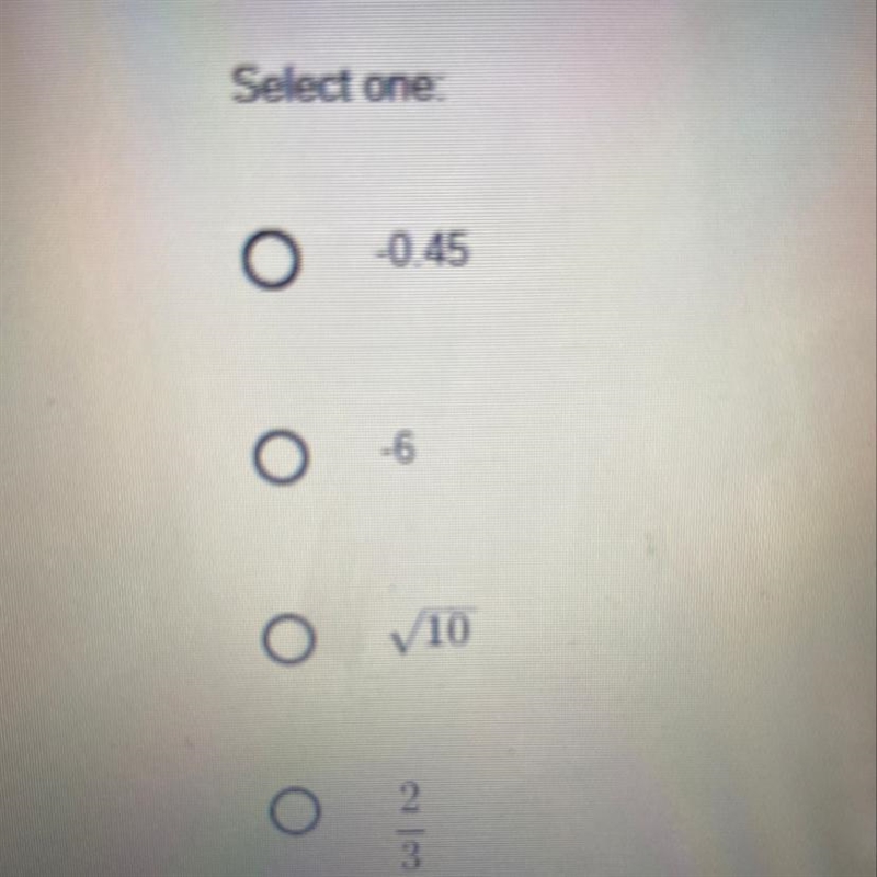 Which number is irrational?-example-1