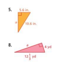 Find the missing length of the triangles.-example-1