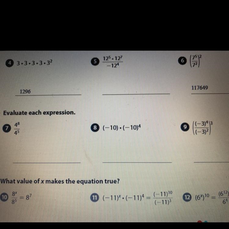 PLEASE HELP ME :( evaluate each expression 7-9-example-1