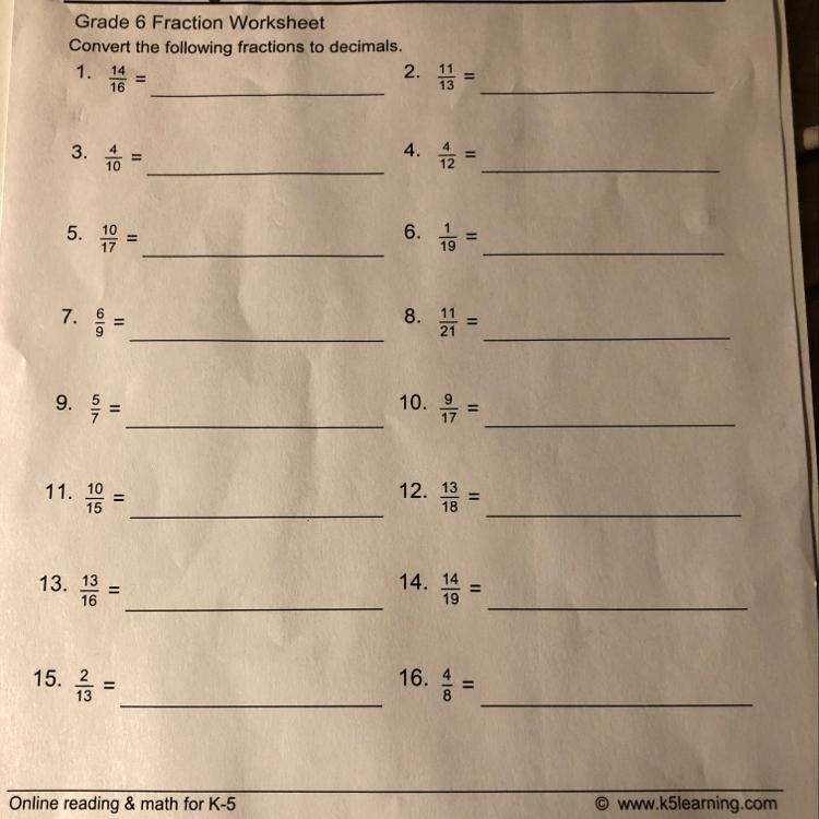 Convert the following fractions to decimals. Help me plz-example-1