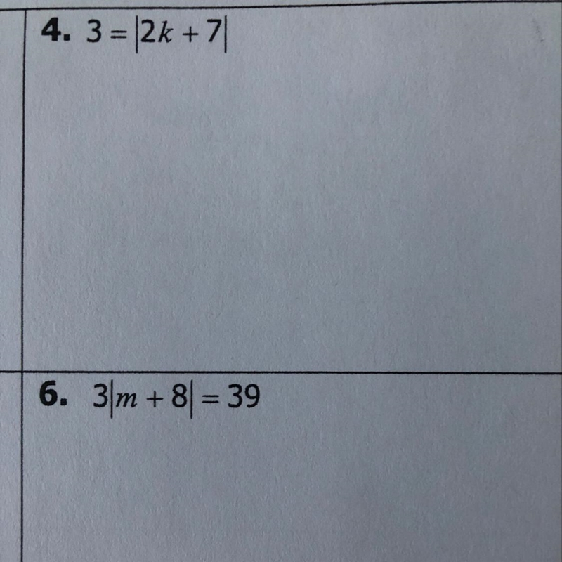 Help! Absolute value equations-example-1