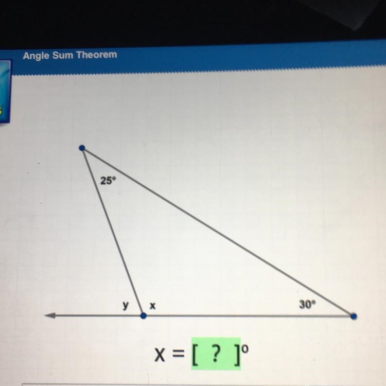 25° y 30° X = [ ? 1° Enter-example-1