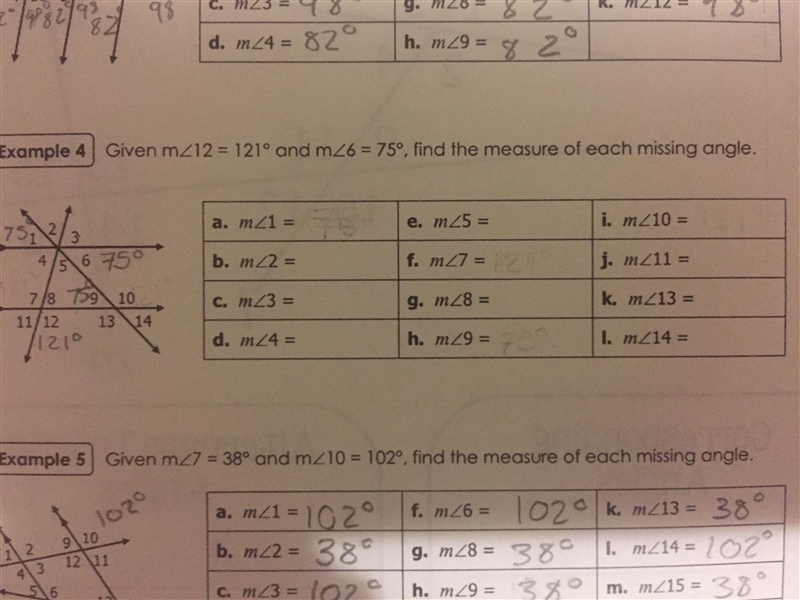 Given m<12= 121 and m<6= 75, find the measure of each missing angle.-example-1