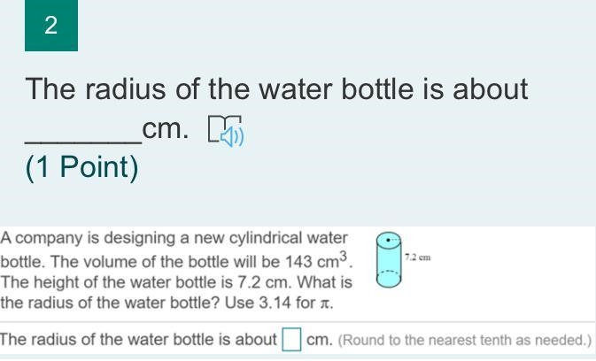 The radius of the water bottle is about _______cm.-example-1