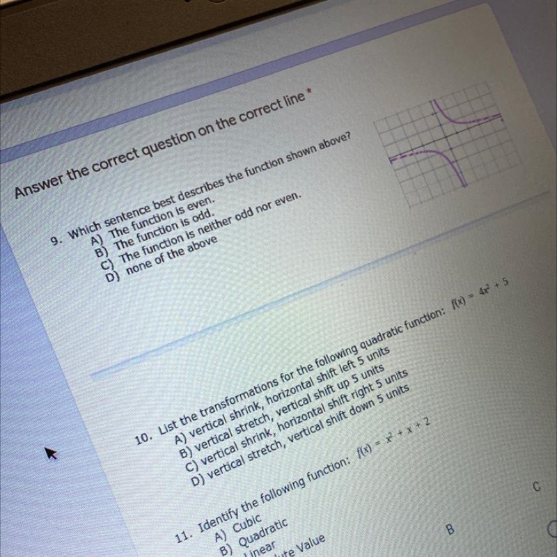 Which sentence best describes the function shown above ?-example-1