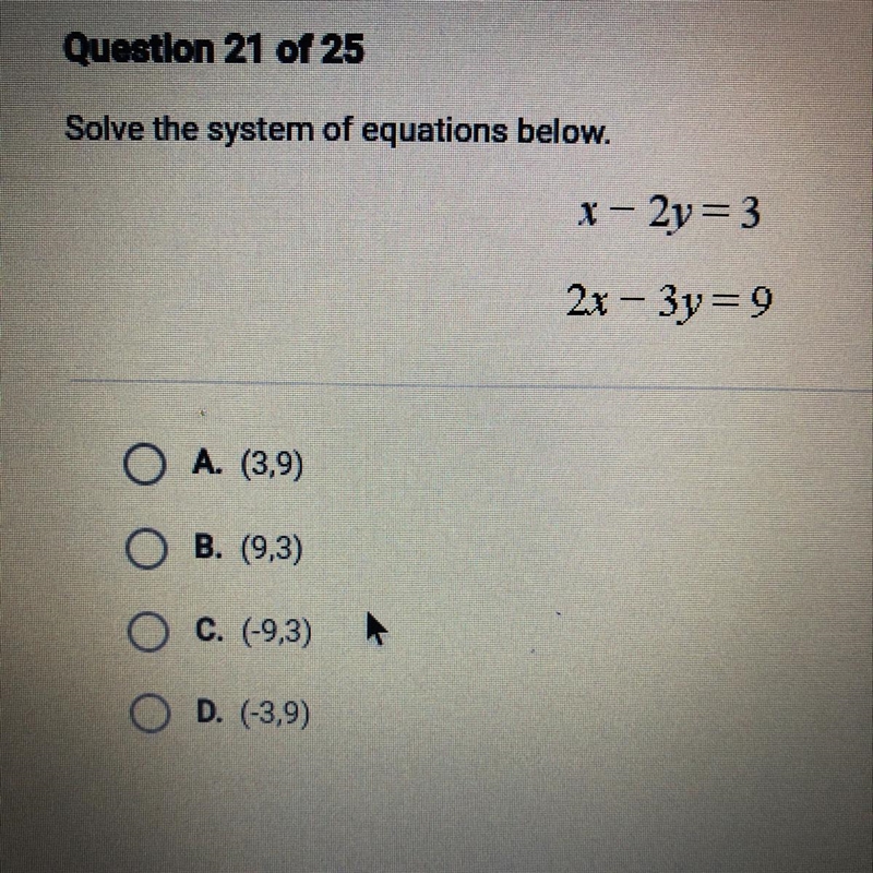 Solve the system of equations below.-example-1