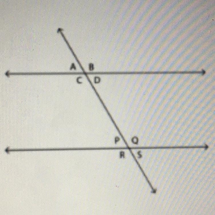 If angle P measures 50 degrees, what is the measure of angle Q? A).50° B).130° C).40° D-example-1