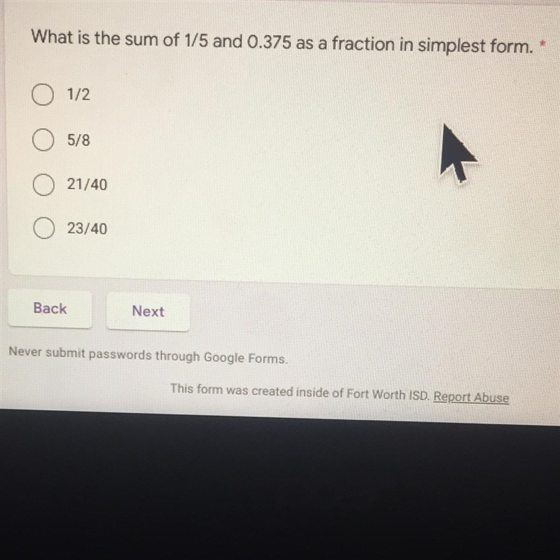 What is the sum of 1/5 and 0.375 as a fraction please help-example-1