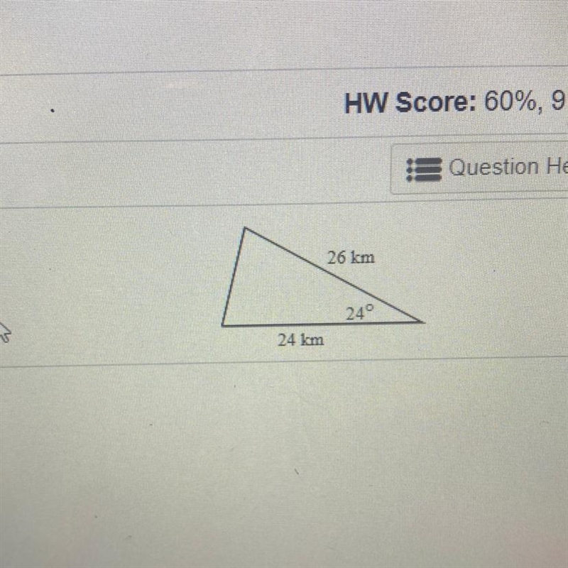 Can someone plz find the area to this triangle-example-1