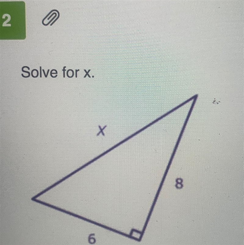 Solve for x Picture is above-example-1