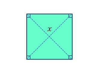 What is the value of the bisecting angle, x, marked on this square?-example-1