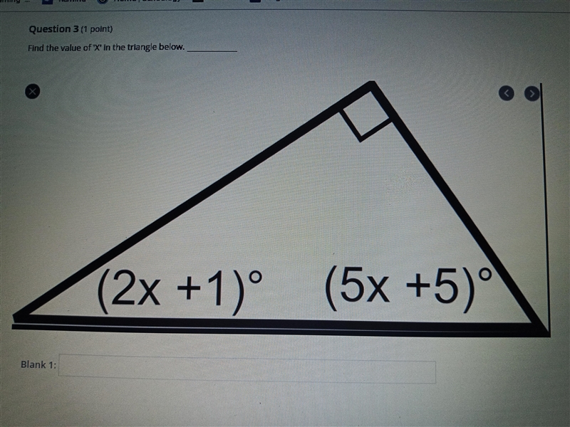 Find the value of 'X' in the triangle below-example-1