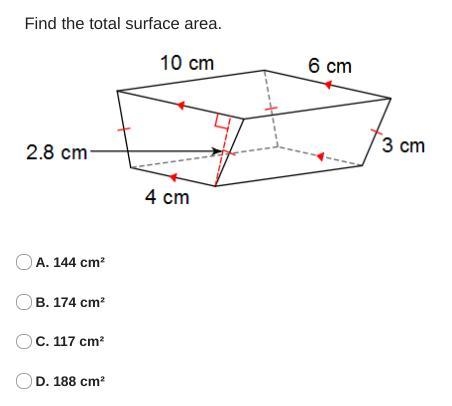 PLEASE HELP ME ASAP Find the total surface area.-example-1