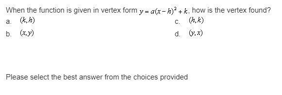 #1 how is the vertex found? #2 Use a graphing calculator to sketch the graph of the-example-1