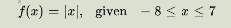 1) Find the minimum and maximum values for the function with the given domain interval-example-1