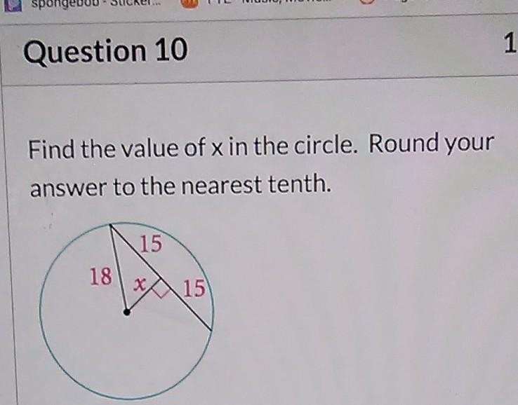 How do you find the value of x in the circle​-example-1