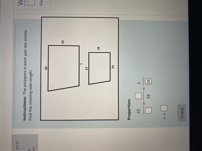 HELPPPPPPP! Polygons in each pair are similar.-example-1