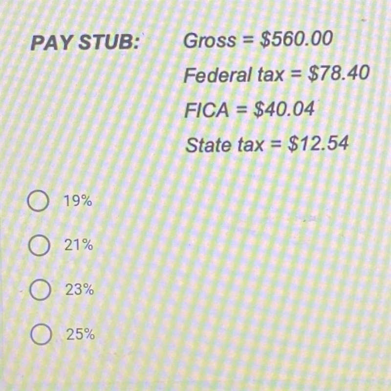 Use the information given to determine the total percentage withheld. Round answer-example-1