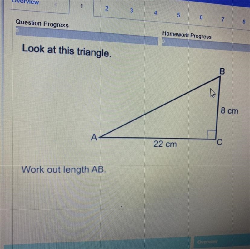 Any help? Explanation would help massively too! Work out the length of AB-example-1